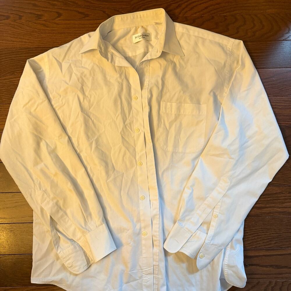 Vintage YSL Yves Saint Laurent Men’s Dress Shirt Size 39/ 15.5